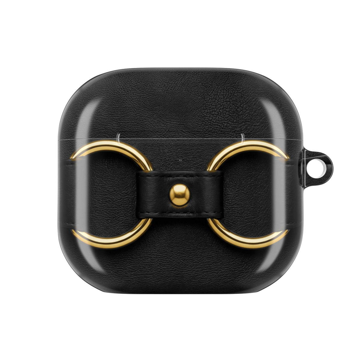 Double Ring Black Gold AirPods Case front
