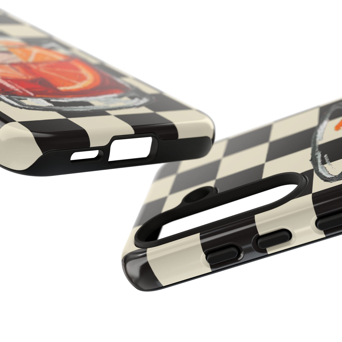 Negroni Checker Tough Case, edge and port detail