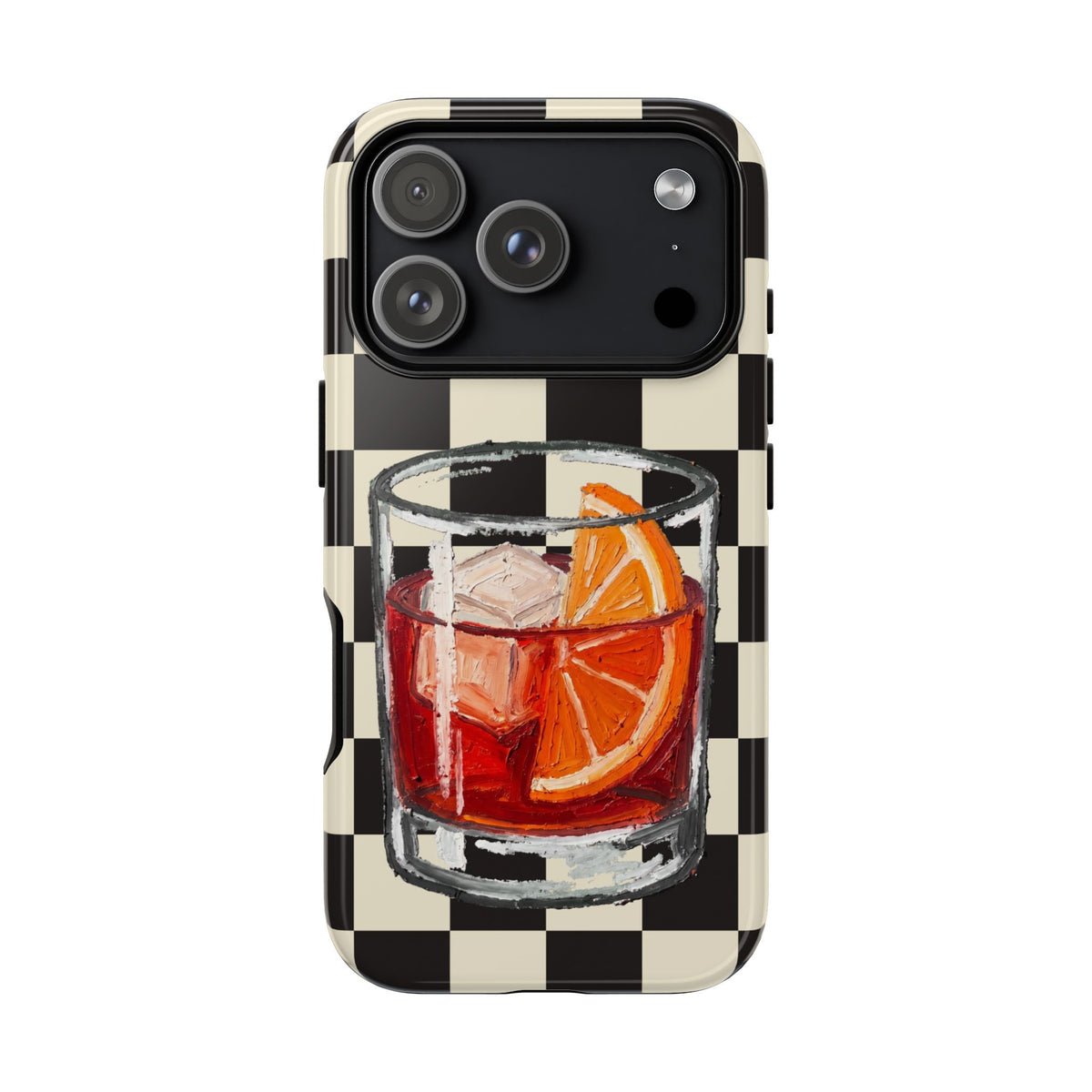 Negroni Checker Tough Case on iPhone 18 Pro