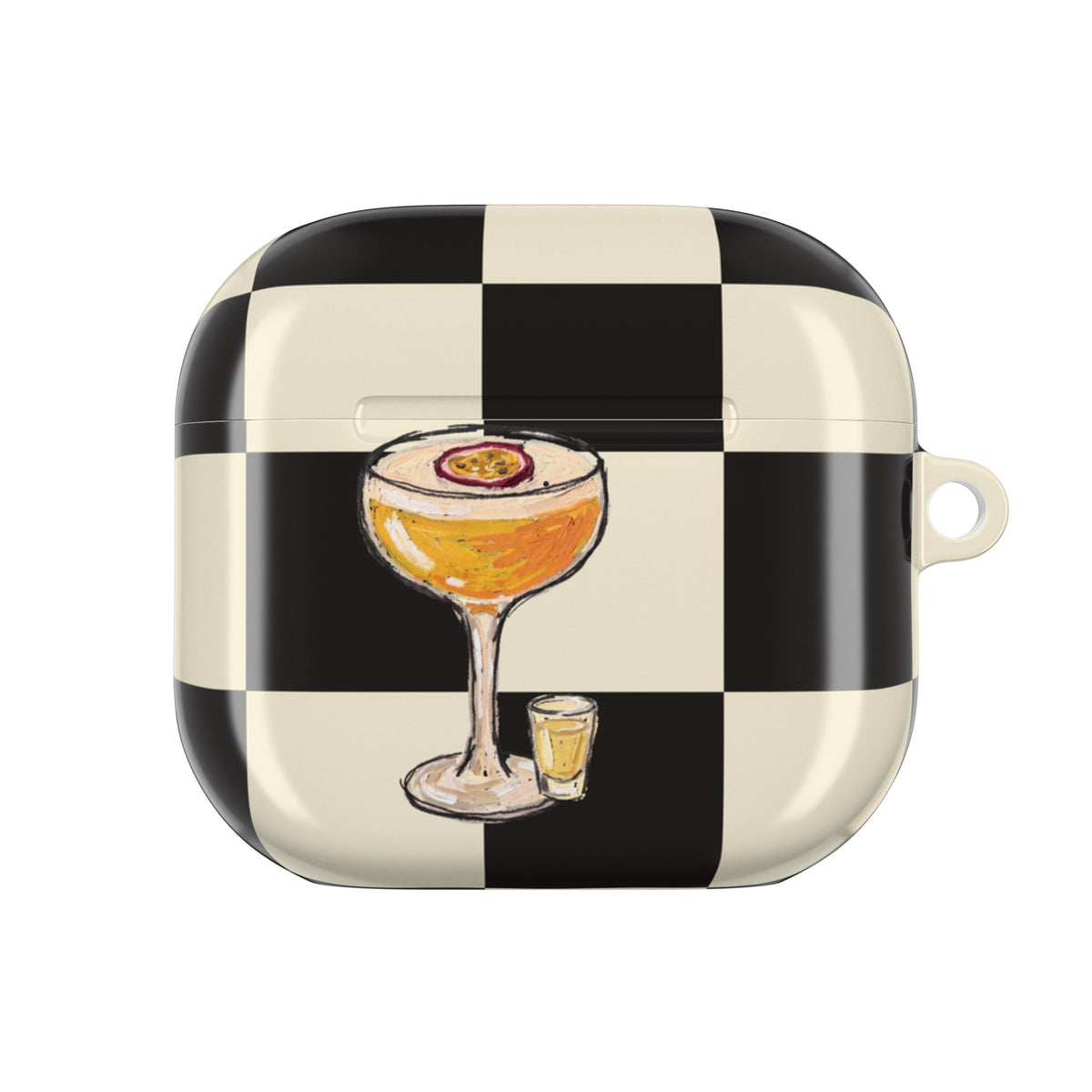 Passionfruit Martini Checker AirPods Case front