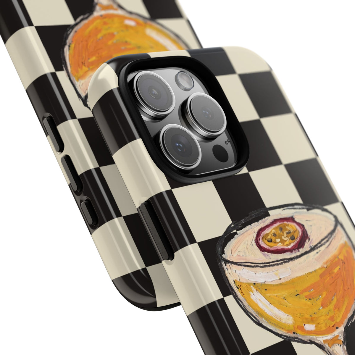 Passionfruit Martini Checker Tough Case close-up