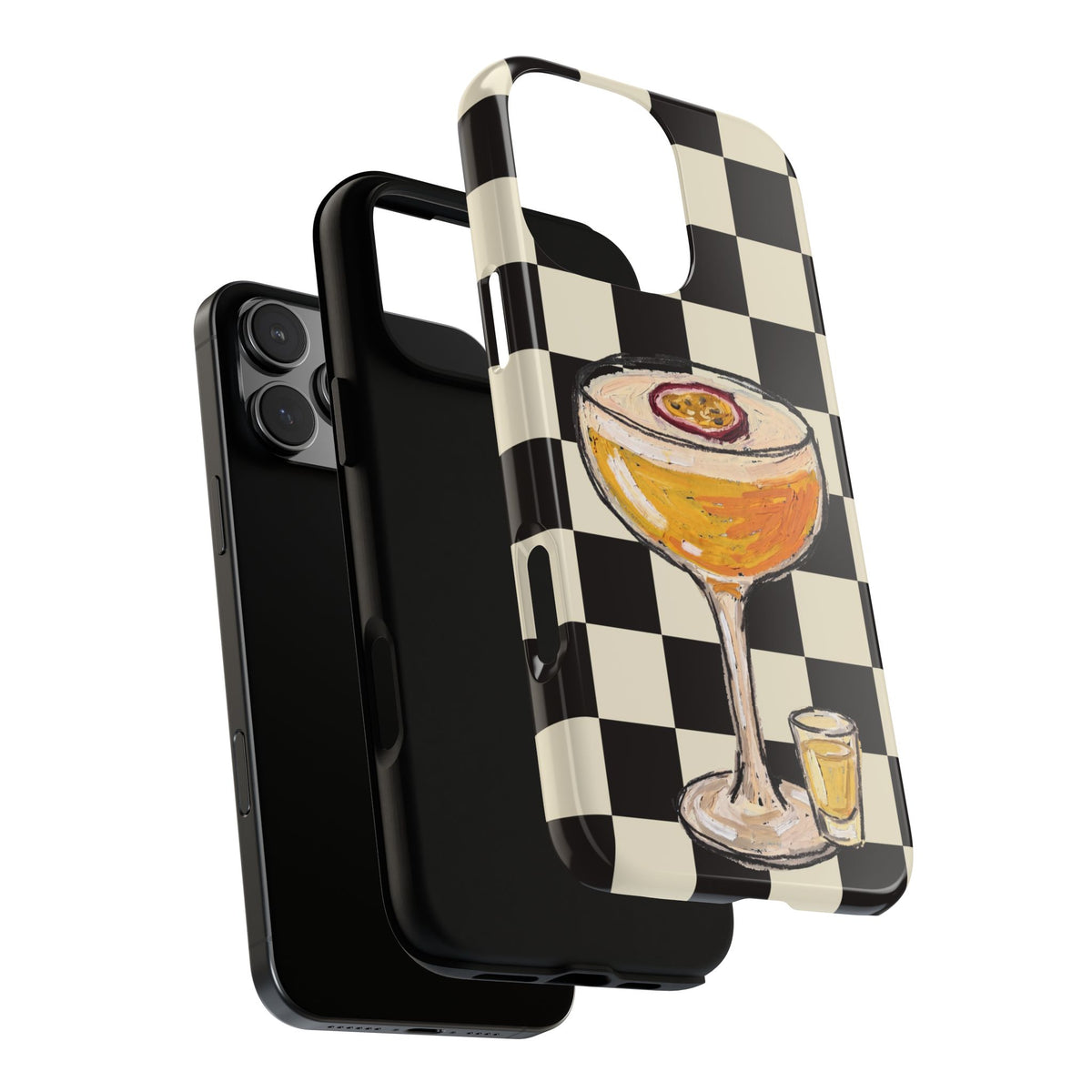 Passionfruit Martini Checker Tough Case layers