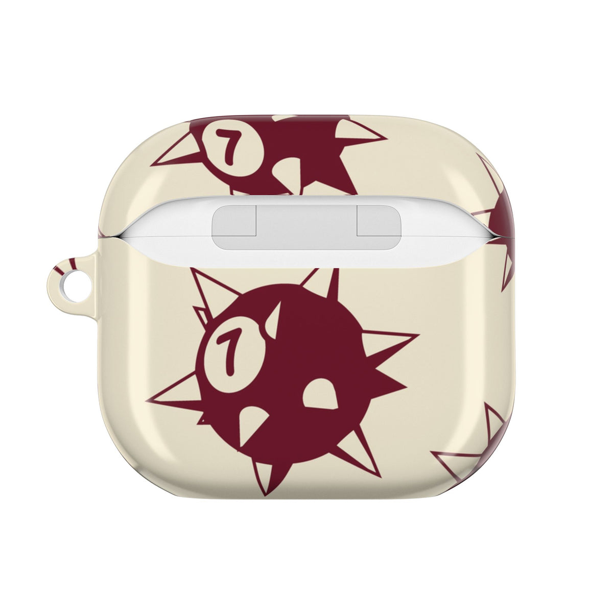 Spiky 7 Balls Burgundy AirPods Case back