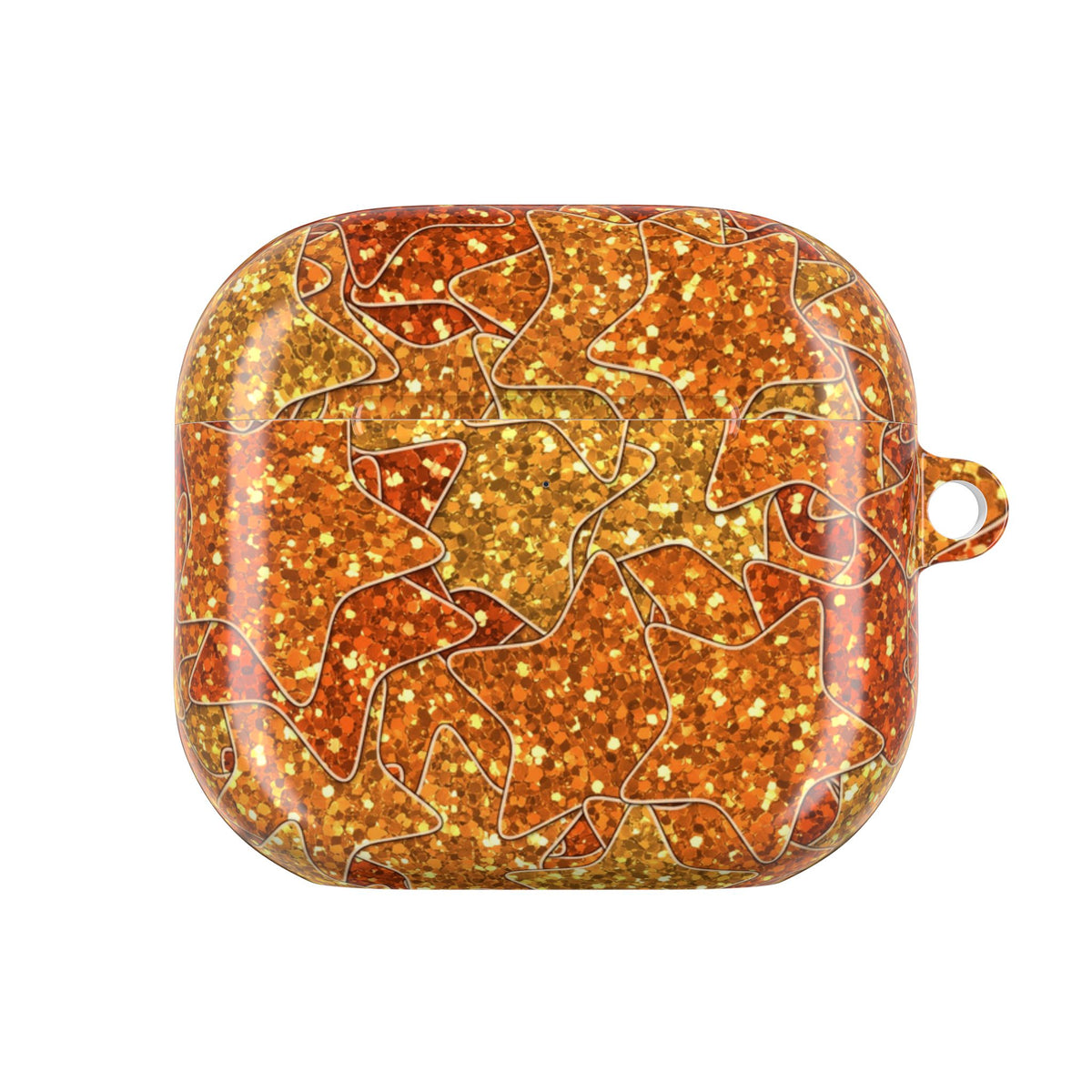 Star Stickers Orange AirPods Case front