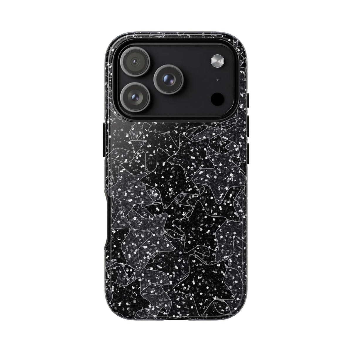 Star Stickers Black Tough Case on iPhone 18 Pro