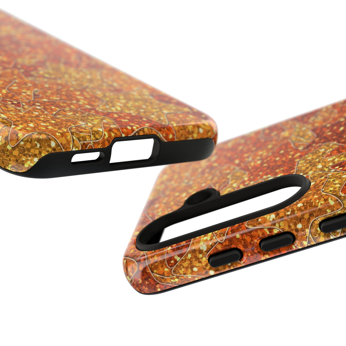 Star Stickers Orange Tough Case, edge and port detail
