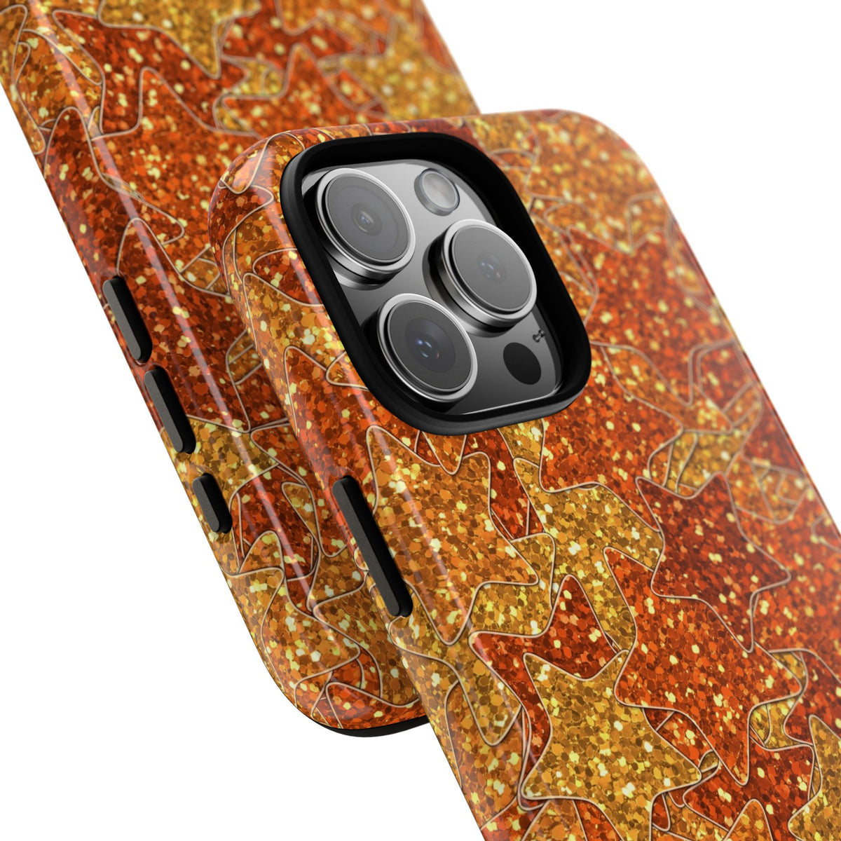 Star Stickers Orange Tough Case close-up