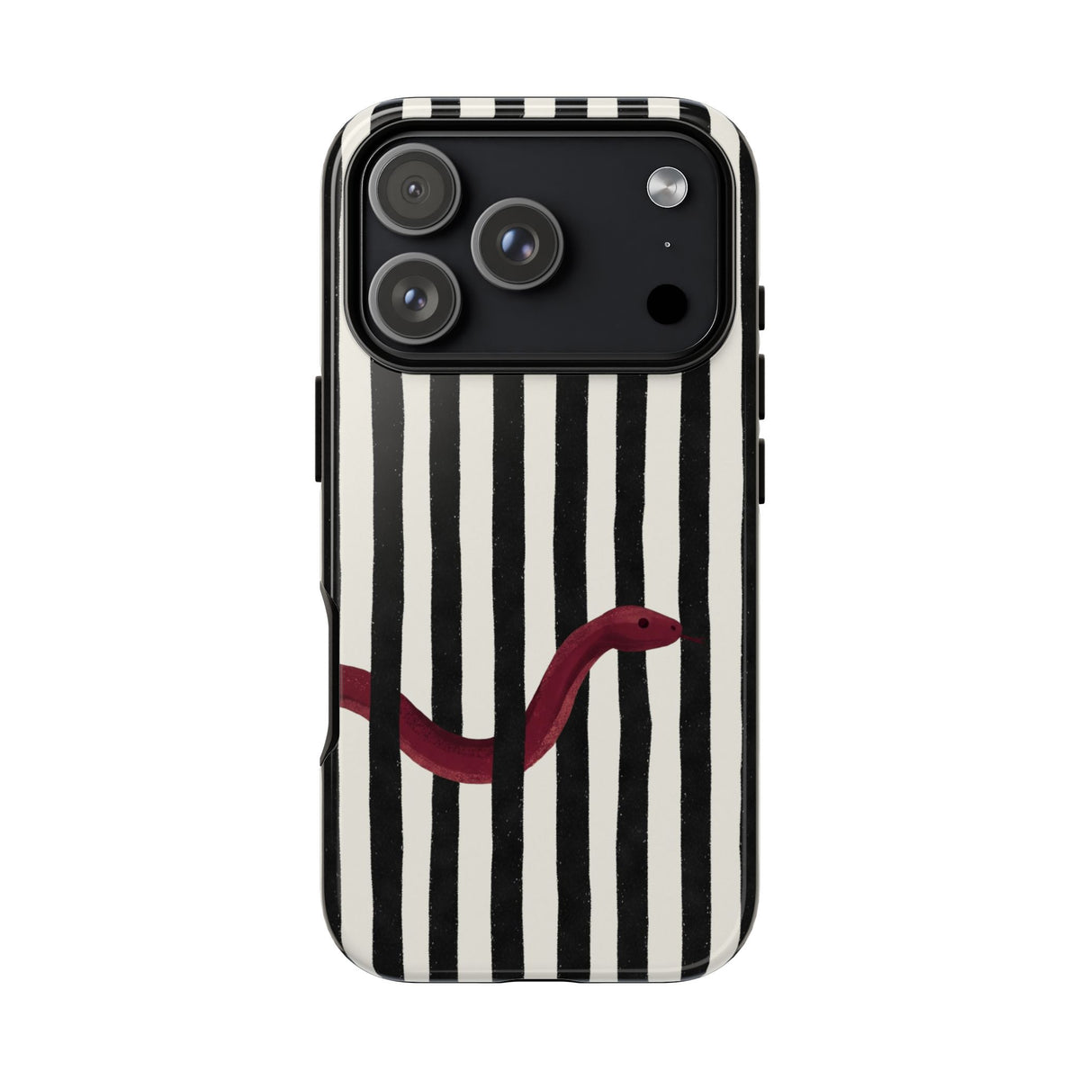 Red Snake Stripes Tough Case on iPhone 18 Pro