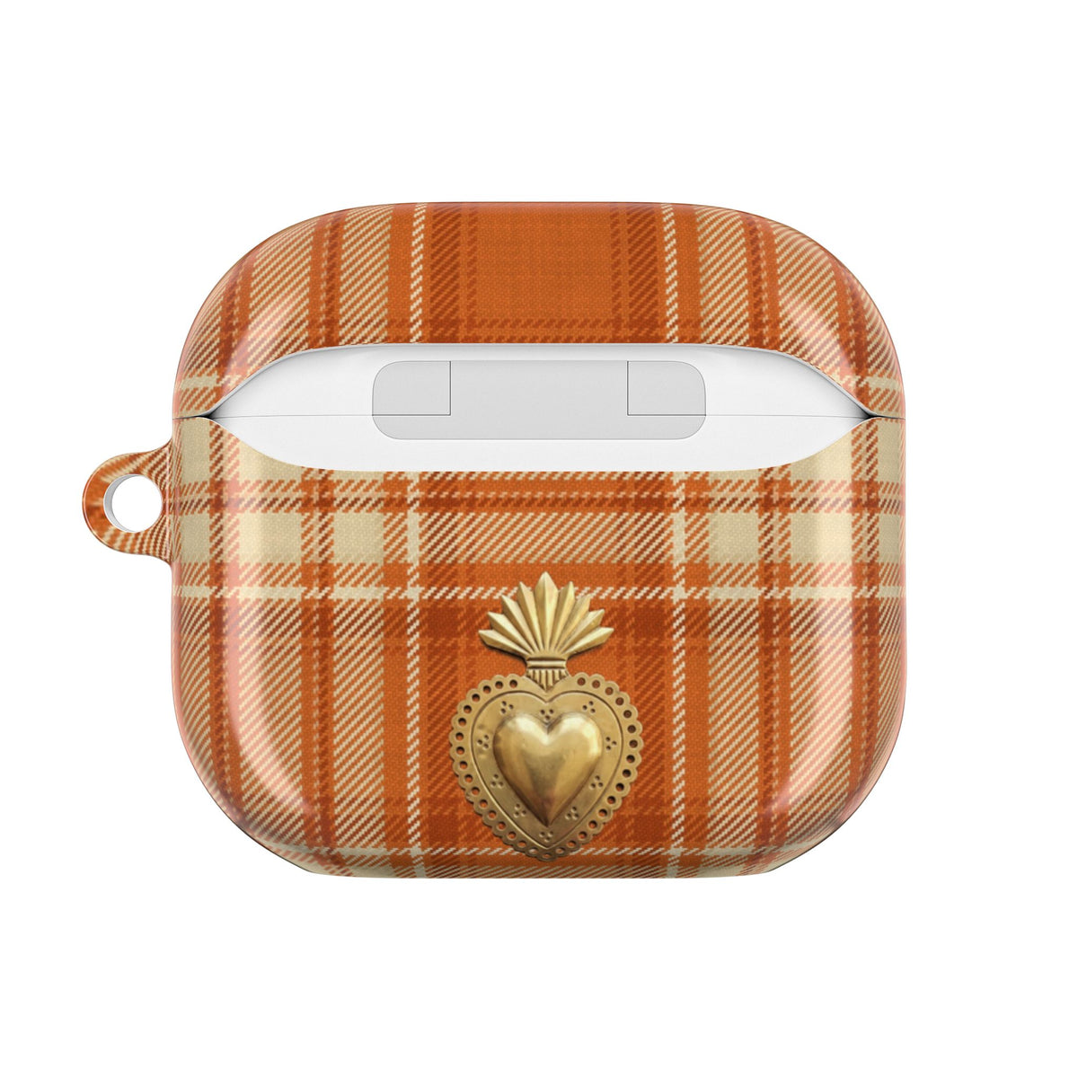 Tartan Sacred Heart AirPods Case back