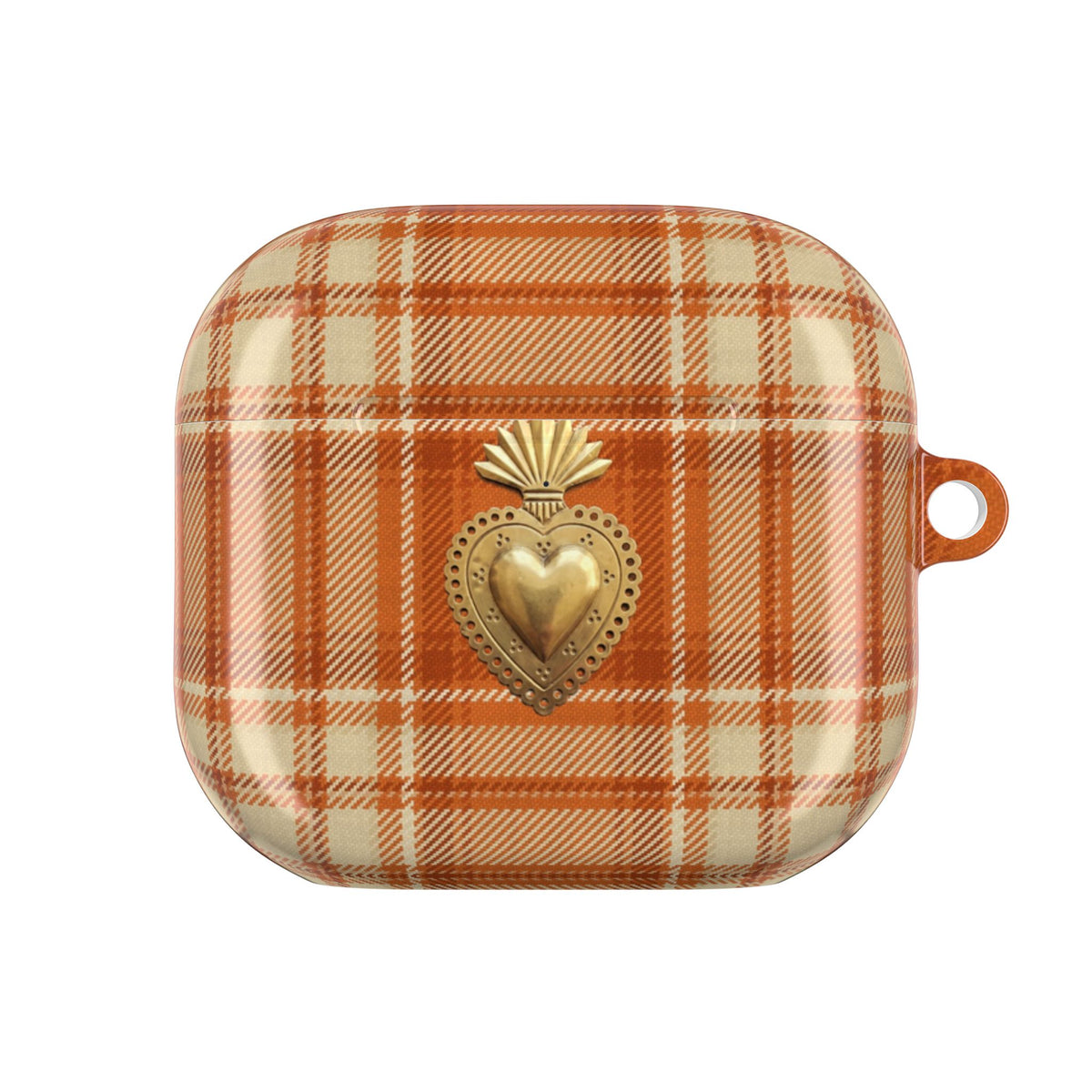 Tartan Sacred Heart AirPods Case front