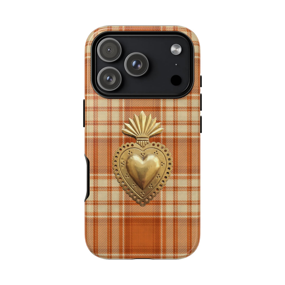 Tartan Sacred Heart Tough Case on iPhone 18 Pro