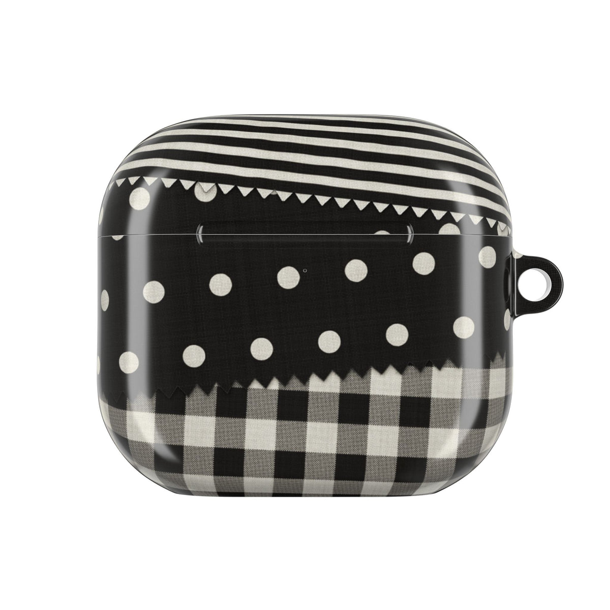 Textile Swatches Black AirPods Case front