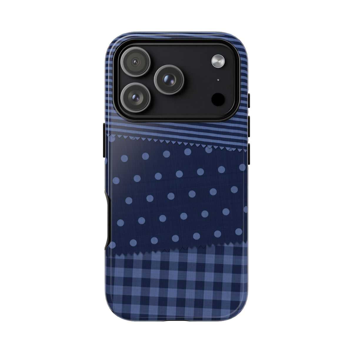 Textile Swatches Navy Tough Case on iPhone 18 Pro