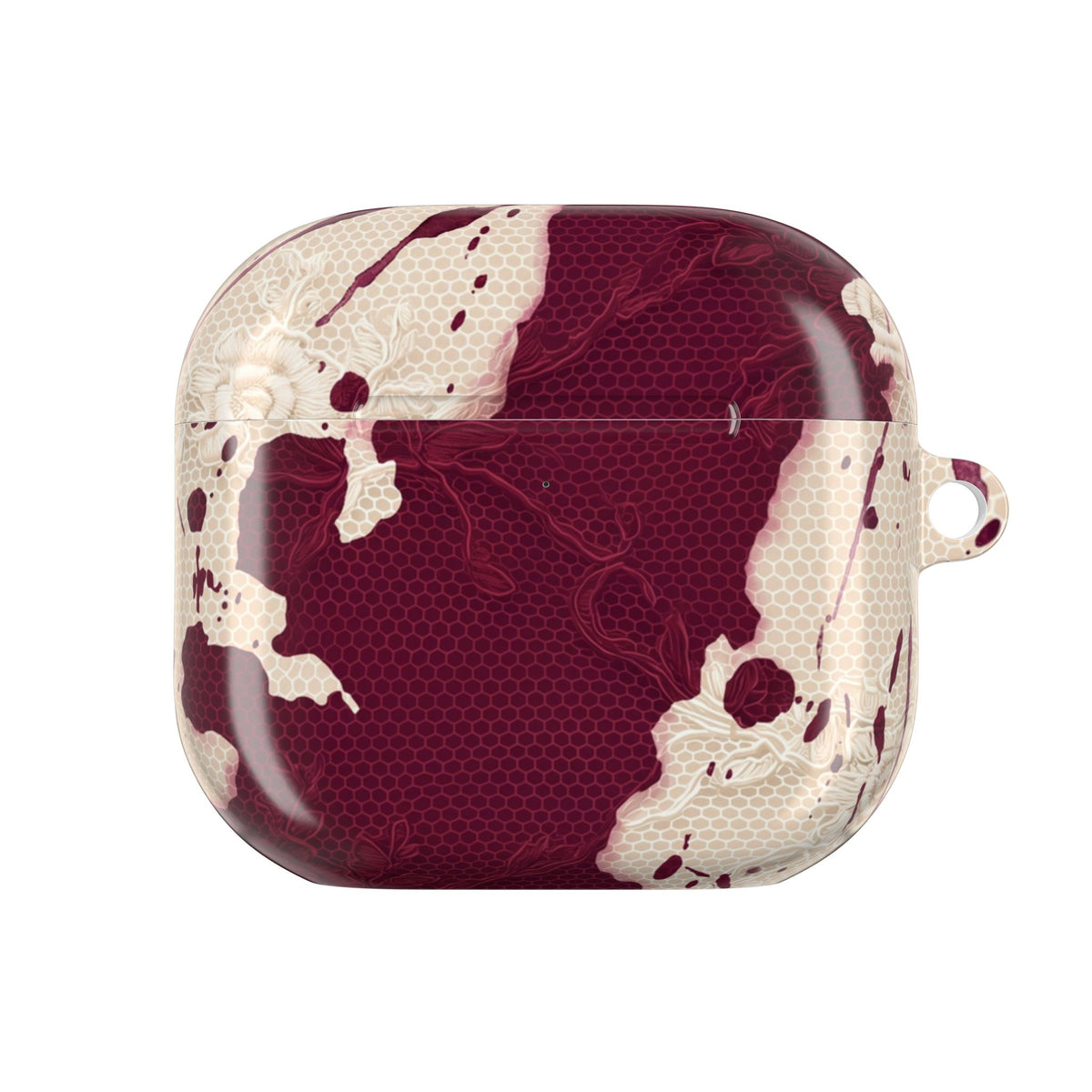 Wine Stained Lace AirPods Case front